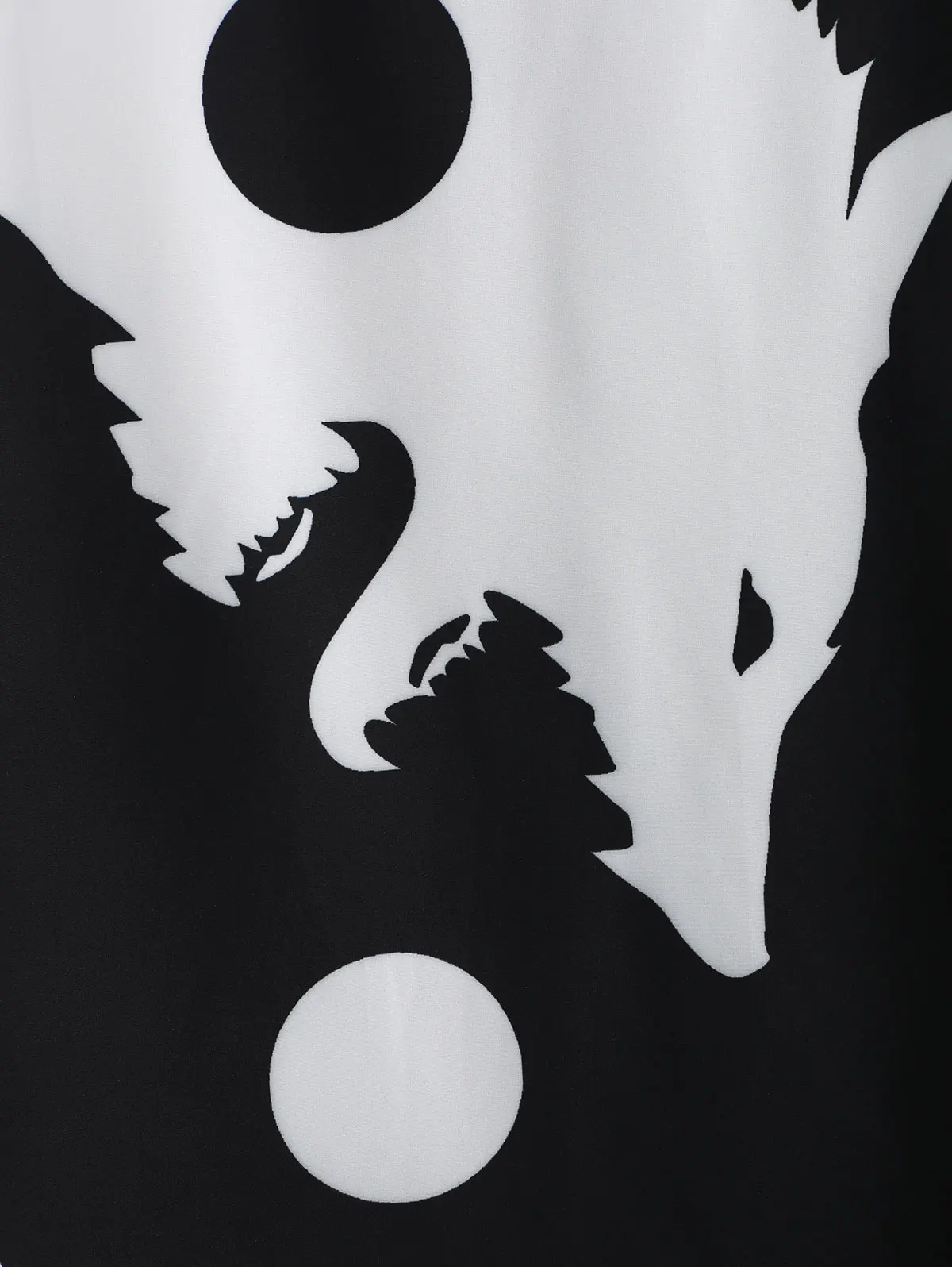 ZAFUL мужские рубашки ревущая луна волк принт Открытый спереди кимоно кардиган