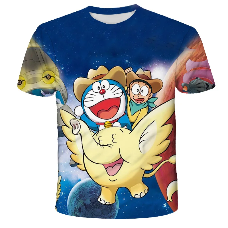 

Kids T-Shirts Doraemon 3D Printed Tee Boys Girls Children Cartoon Tops Child Baby Cool Cute Summer Short Sleeve Clothes 2021