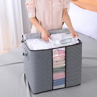 clothes storage bag portable quilt blanket organizer for clothes non woven home storage box cabinets foldable organizer boxes