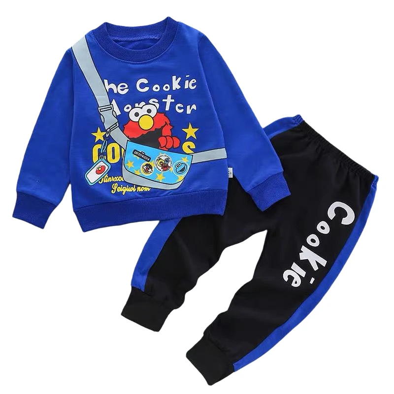 

Spring Autumn Cartoon Children's Boys Girls Set Fashion Long Sleeve T-shirt Jacket + Pants 2Pcs Kids Suit 1-5Y Baby Leisure Sets