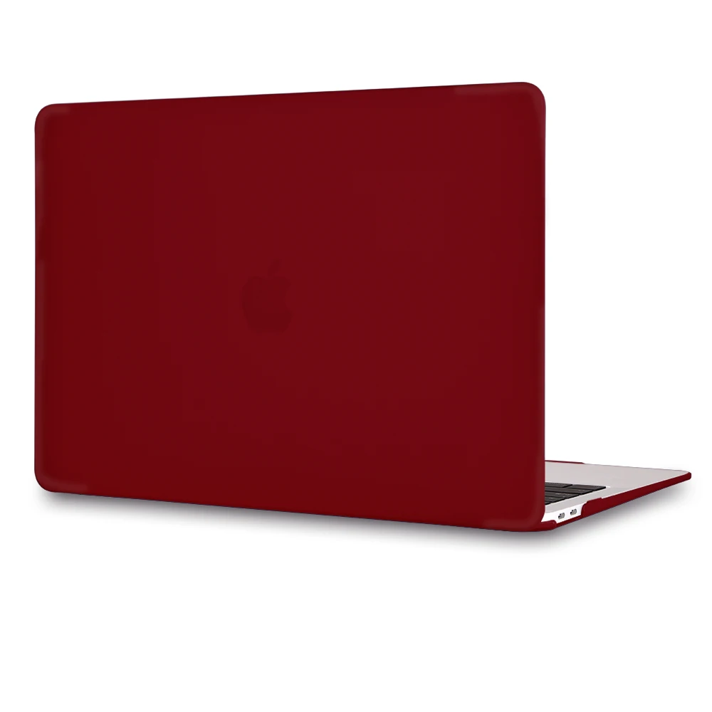 Wine red Русский склад матовый и кристально чистый жесткий чехол для Macbook Air 13 A1466 Pro 13 15 Air 11 Защитная пленка для клавиатуры - Цвет: Wine red