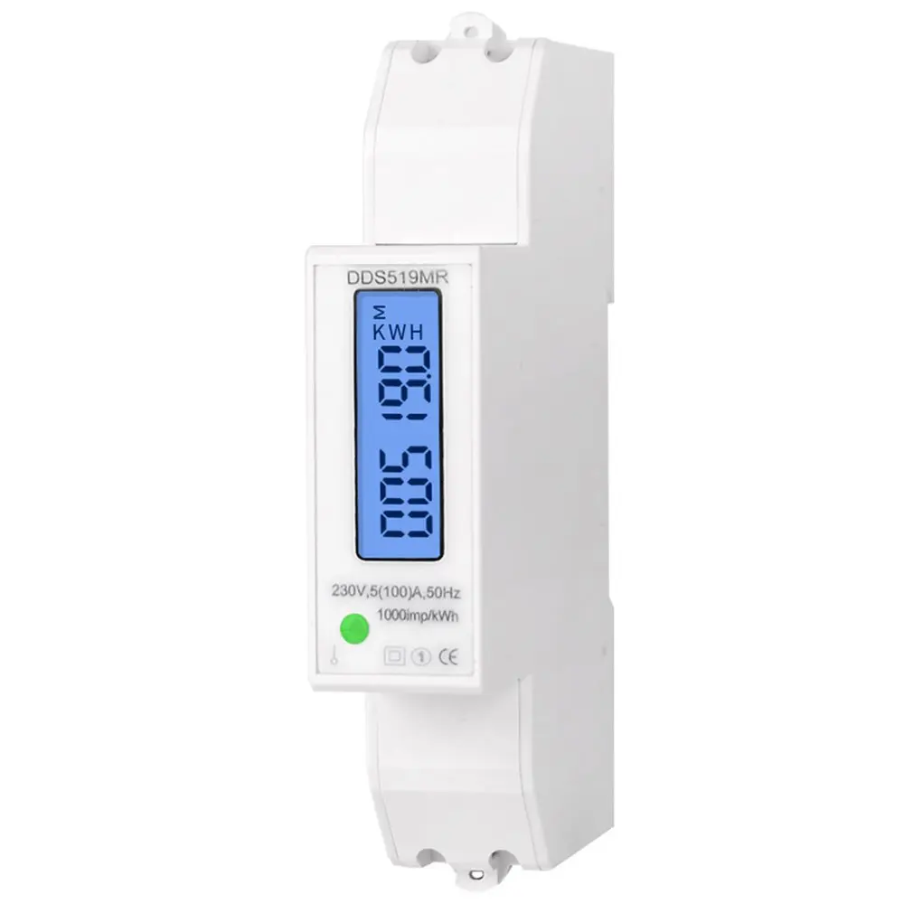 

Multifunction Digital Voltmeter Ammeter Wattmeter LCD Backlight Display DIN Rail KWH Meter AC 230V 5-100A RS485 Modbus Output