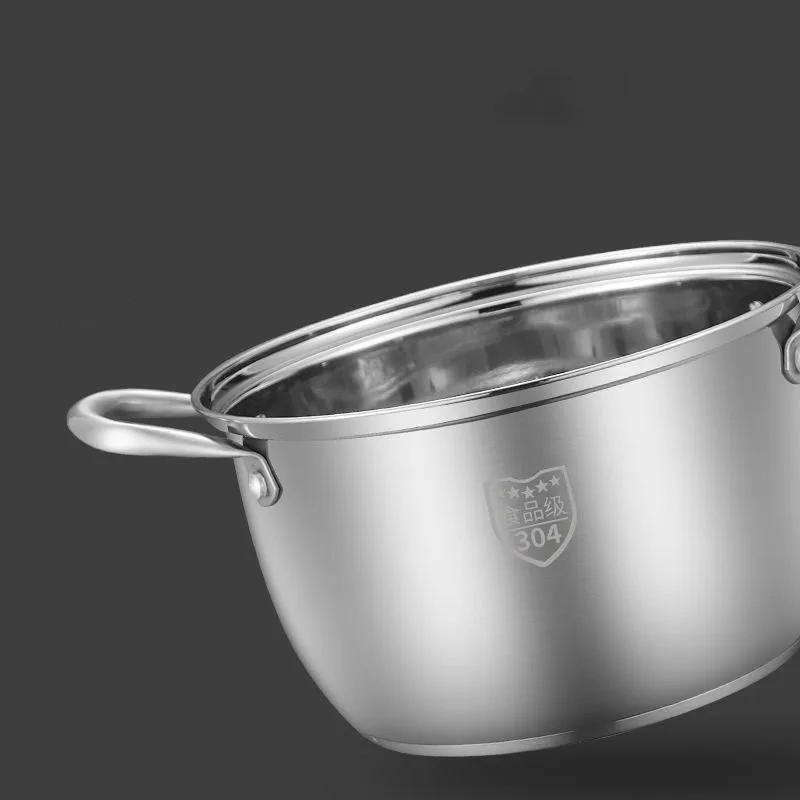 Stainless Steel Soup Pot Steamer Thickening Double Bottom Non-stick Cooking Induction Cooker Gas Furnace | Дом и сад