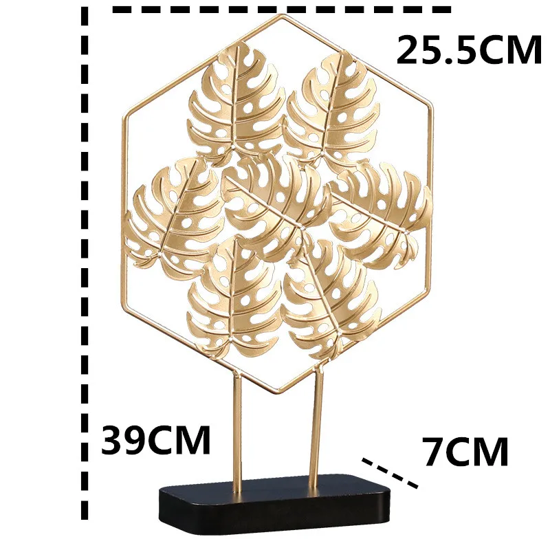 Золотые Железные украшения в виде листьев гинкго скандинавские Роскошные