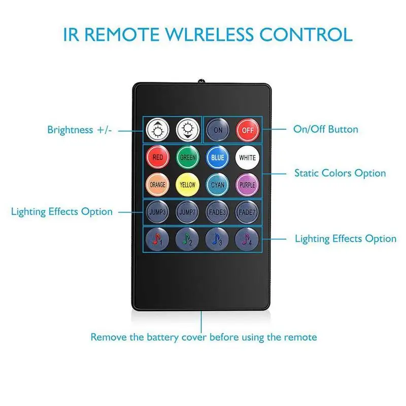 Цветная (RGB) Светодиодные ленты Светильник Автомобиля Атмосфера лампы 9/18