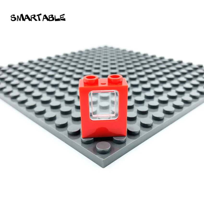 Умная оконная рама 1x2x2 со стеклянными элементами MOC, строительные блоки, игрушки для детей, совместимы со всеми брендами 4862+ 60032 город, 40 шт./лот - Цвет: Red with White
