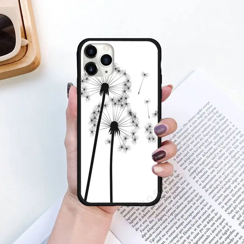 

Dandelion art fashion pattern Phone Cases for iPhone 11 12 pro XS MAX 8 7 6 6S Plus X 5S SE 2020 XR Luxury brand shell