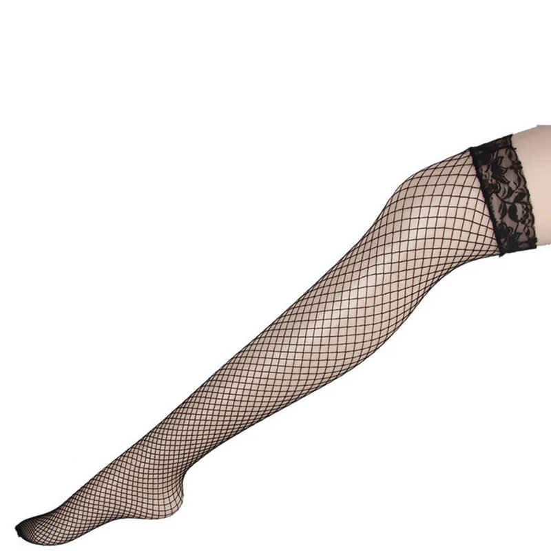 Sexy Women Sheer Lace Top Thigh High Lingerie Stockings Long Mesh Erotic Sockings Over Knee Pantyhose | Тематическая одежда и