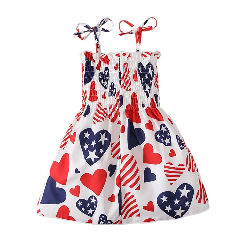 Жилет для новорожденных девочек безрукавка штаны с американским флагом повязка