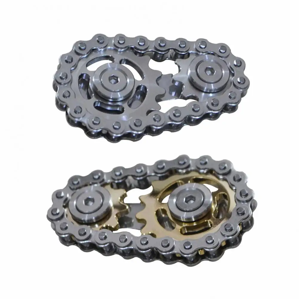 

Sprocket Metal Flywheel Toy Gear Chain Decompression Fingertip Spinning Top Gift Adult Children Toys