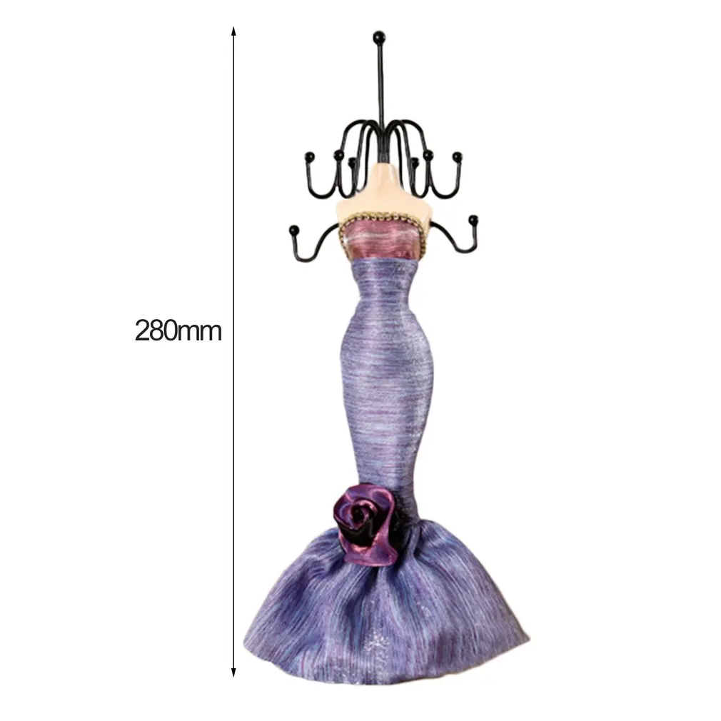 Стильный полимерный Манекен-платье держатель ювелирных изделий дисплей стеллаж