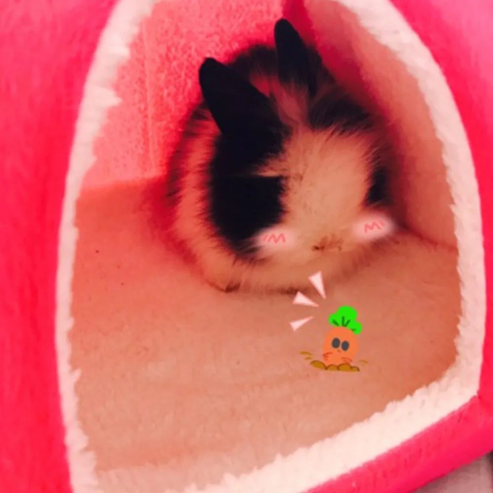 Кролика Гвинея свинка хомяк дом кровать с милым маленьким для питомцев зимний