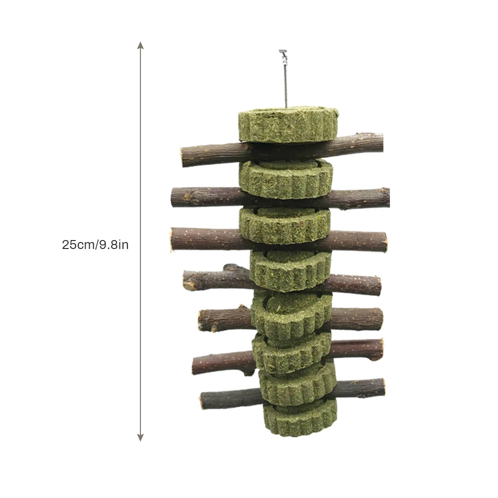 

Pet Teeth Grinding Toys Hamster Rabbit Grasses Cake Chew Toy Natural Hanging Cookie For Hamster Rabbit Chinchilla Pet Supplies