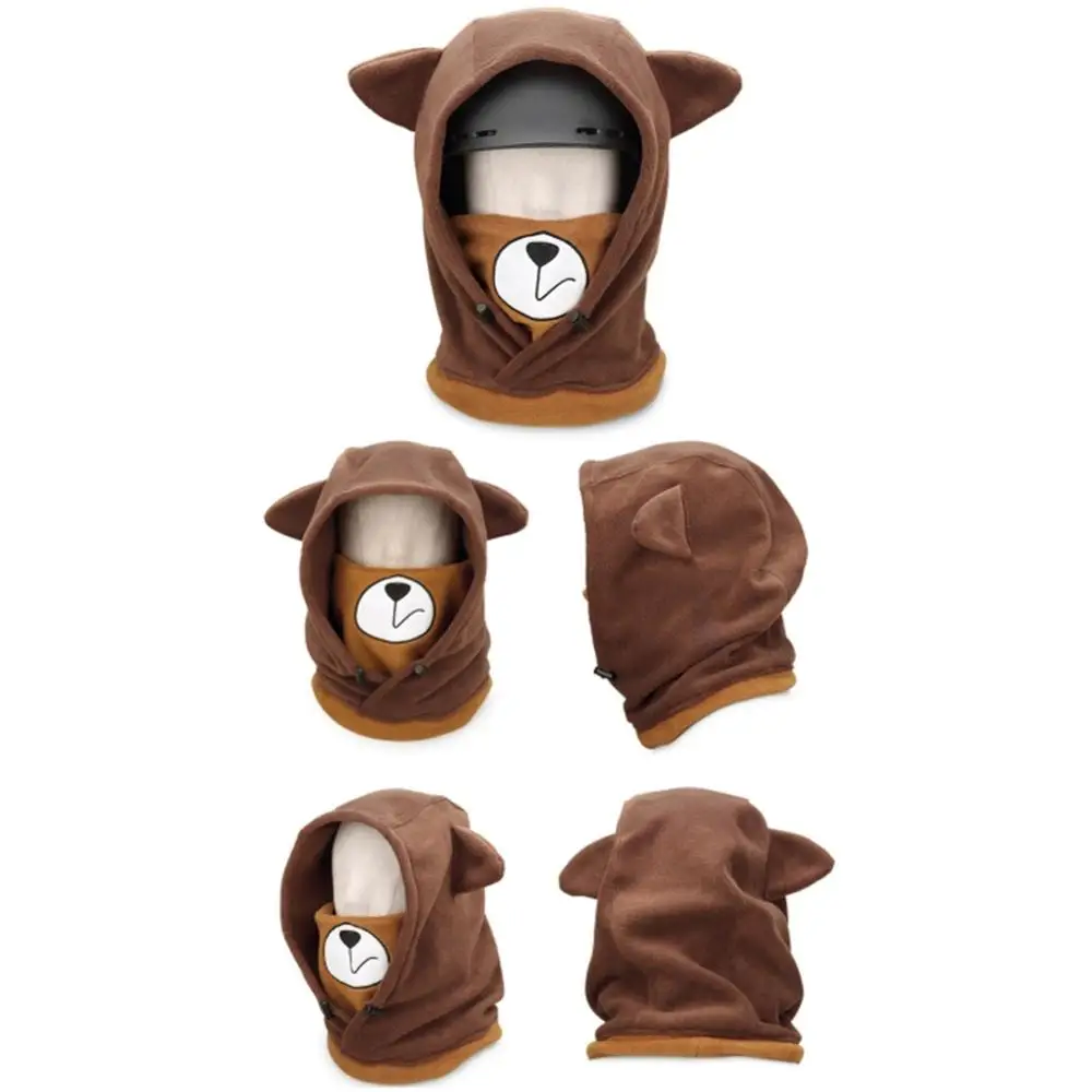 

Adorable Skiing Headgear Cartoon Animal Pattern Full Face Thermal Outdoor Protective Balaclava Hood Ski Cycling Mask Helmet