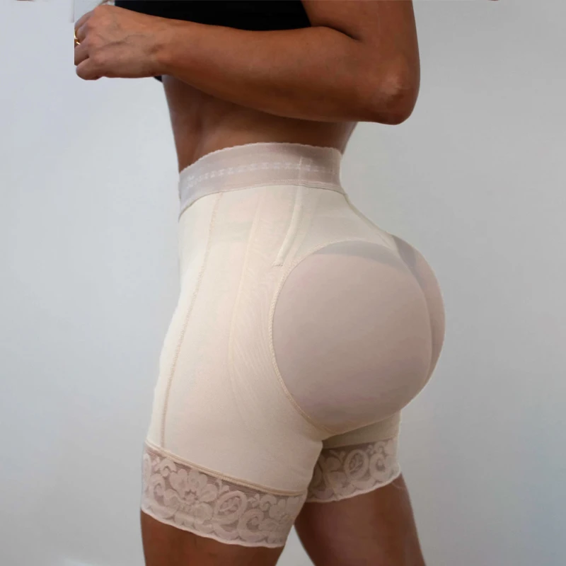 

Flat Belly Skims Butt lifter Silicone Lace Short High Waisted Control Abdomen Powernet Shaping