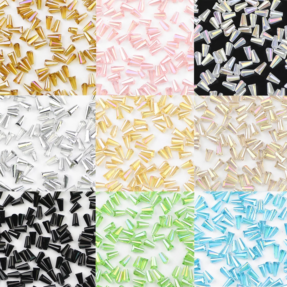 Высококлассные Австрийские хрустальные бусины в форме башни YHBZRET 3*6 мм 100 шт.