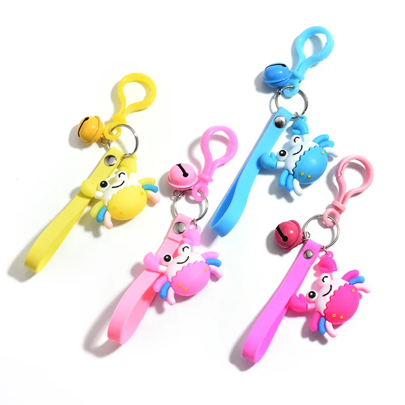 Милый кожаный маленький краб мини брелок для мальчиков и девочек Любовь