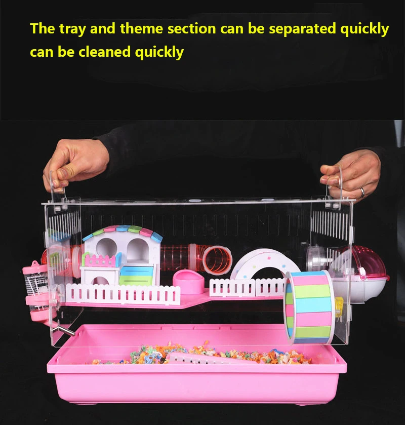 Акриловый домик для хомяка в подносе большая упаковка виллы клетка морской