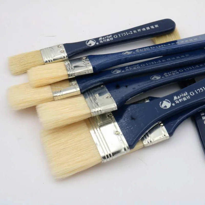 7 шт. набор художественных кистей для масла прочная и щетка с жесткой щетиной |
