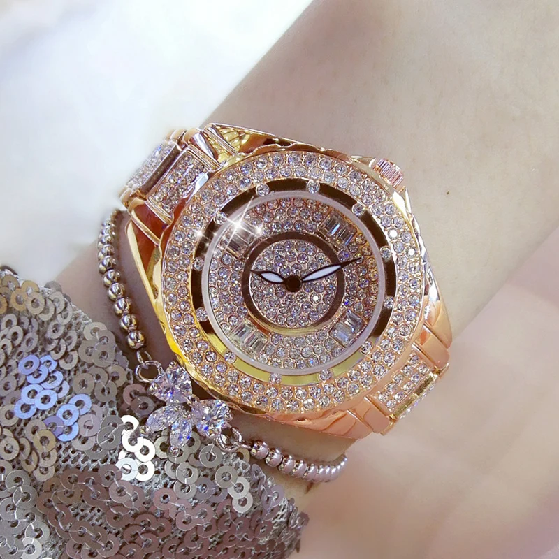 Часы наручные женские с браслетом из нержавеющей стали под розовое золото |