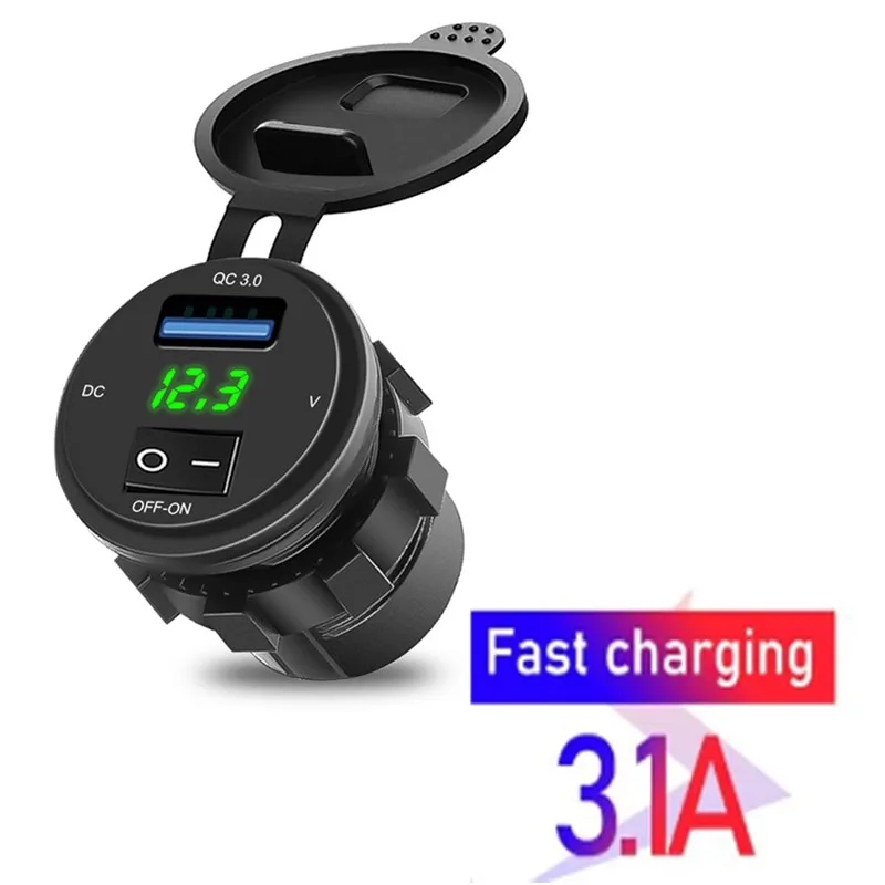 Разветвитель Прикуривателя 12-24 В USB QC 3 0 | Мобильные телефоны и аксессуары