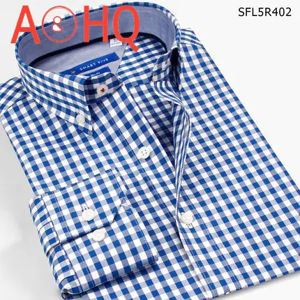 

Smart Five Shirt Men imported Fashion Chemise Homme Plaid Casual Shirts Slim Fit Long Sleeve Camisa Masculina 100% Cotton