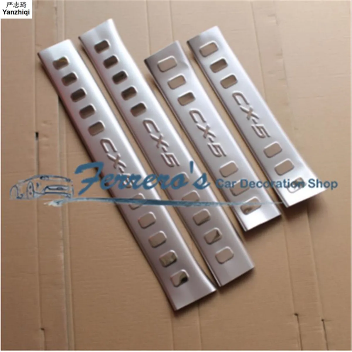 

Free shipping For Mazda CX-5 CX5 CX 5 stainless steel scuff plate inside door sill 4pcs/set high quality