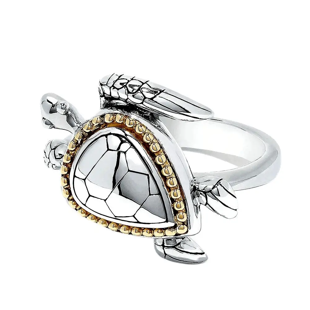 Модное женское креативное кольцо на палец в виде черепахи милой ювелирное