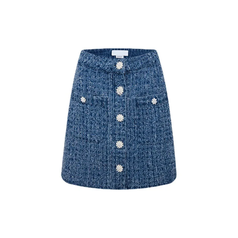 

Skirts Womens 2021ur 2021 Spring New Fashion Casual Fit a Thin Denim Skirt''