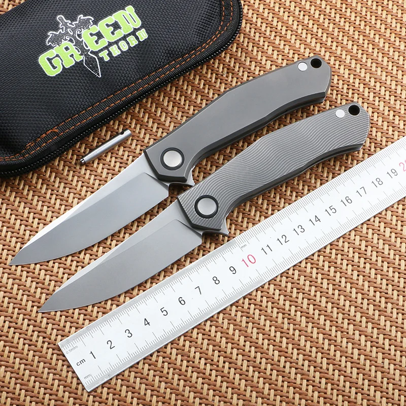 Нож из титанового сплава dm390 blade TC4 Green thorn покерный ограниченный выпуск с