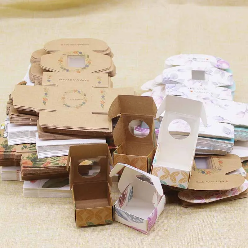 DIY ручная бумажная коробка конфет Рождественская ПВХ оконная Подарочная цветок