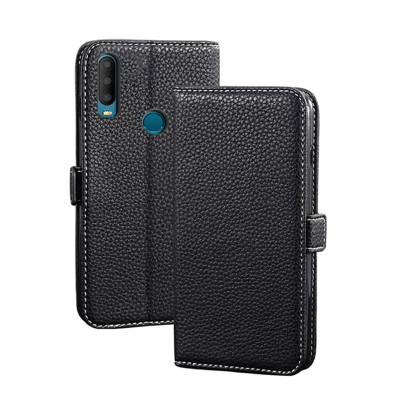 Кожаный чехол для Alcatel 3X 2019 книжка магнитный противоударный бампер