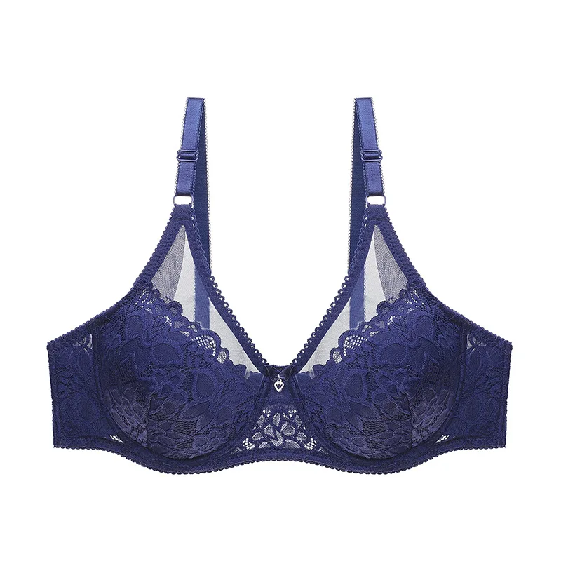 Underwear Women Cup Big Size Women Bra Solid Lace Hollow Out Soutien Gorge  Lingerie Sexy Ultrathin Transparent Brassiere