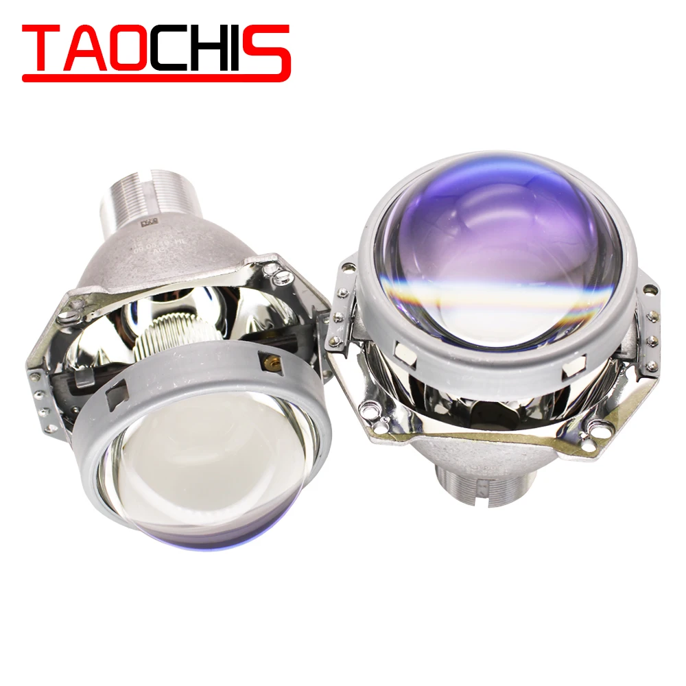 TAOCHIS 2pcs Auto Car Headlight 3.0 Inch Bi-xenon Hella 5 3R H4 Non-destructive Installation Projector Lens Retrofit D2S D2H | Автомобили
