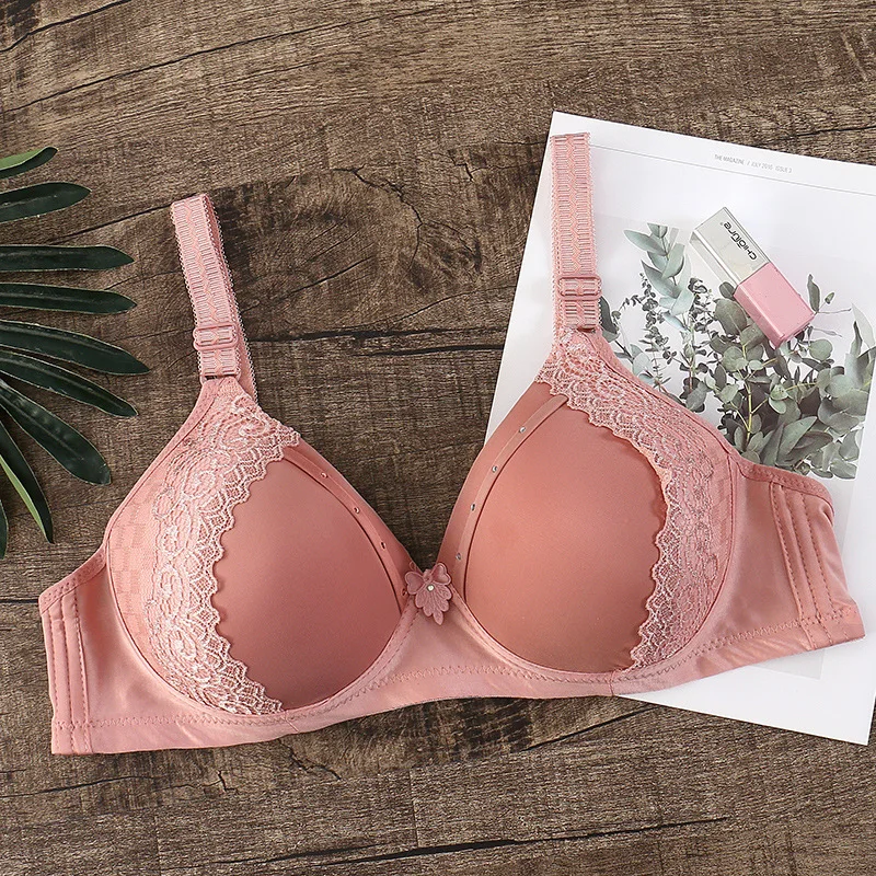 

Thin large size bra without underwire gather comfortable underwear fat mm large cup bra