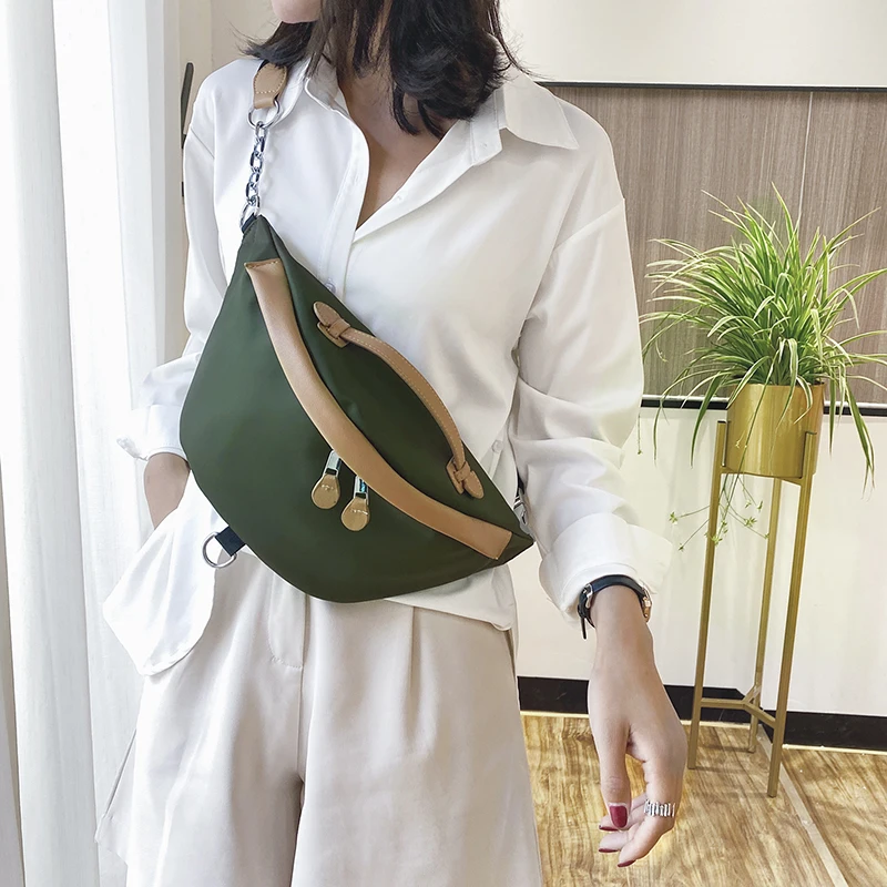 

2021Women's Bags Waist Bag Big Capacity Nylon Metal Buckle Sum Per Band Fanny Pack Bananka Satchel Belly Band Belt Bag