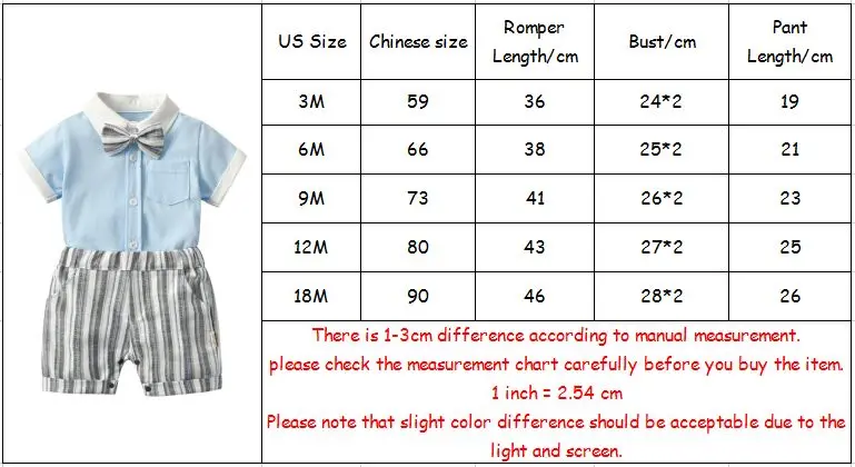 

Newborn Boys Gentlemen Clothing Outfit 95% Cotton Baby Tie Rompers+Striped Shorts 2pcs/set Clothes Sets for Summer 0-18 Mouth