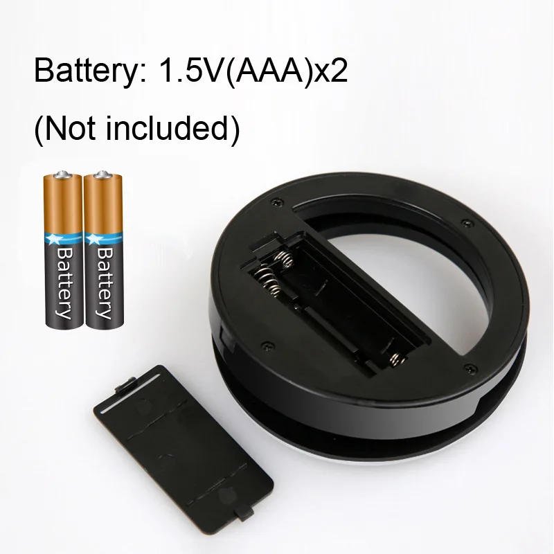 BLUELEN селфи кольцевой светильник с зажимом на USB Перезаряжаемый Регулируемый