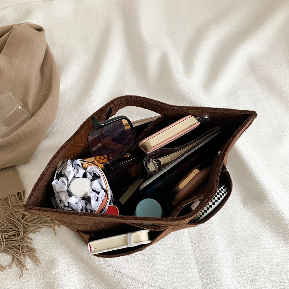 Женский фетровый клатч в стиле ретро однотонная сумка с несколькими карманами