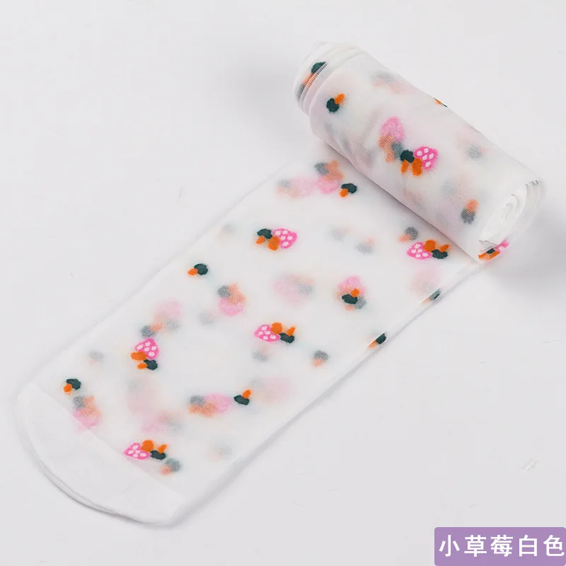 

Children Tights For Girls Pantyhose With Print Panty Fishnet Ultra Thin Summer socks Dance Princess Stockings White bebe