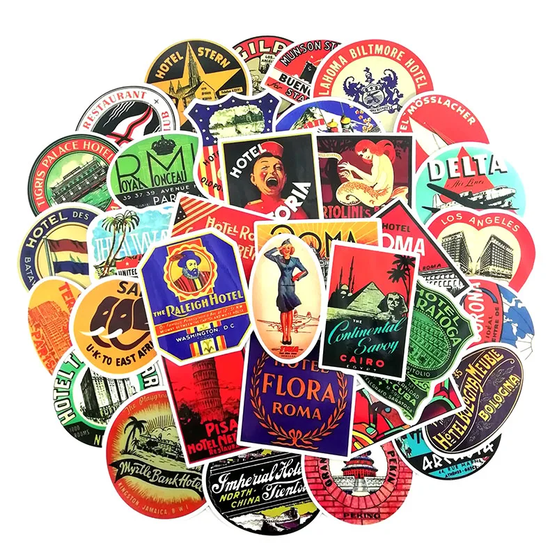 55 шт. Стикеры для багажа ноутбука скейтборда мотоцикла | Игрушки и хобби