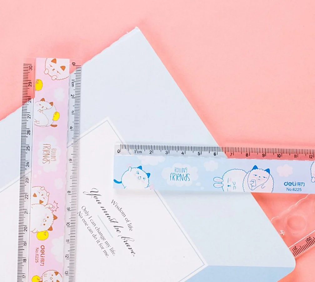 30 см милые Kawaii складные линейки многофункциональные DIY для рисования детей