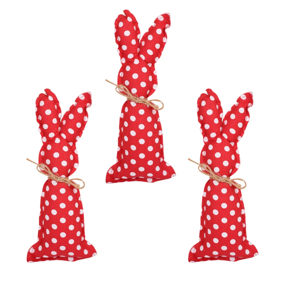 

24*8*8cm Multicolor Holiday Party Supplies Bunny DecorationRabbit Dolls Stuffed Toys Ornaments Khaki Plaid PP Cotton Easter