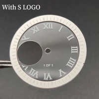 watch accessories 28 5mm nh38 watch dial green luminous dial for nh38 automatic movement transparent hollow dial with s logo