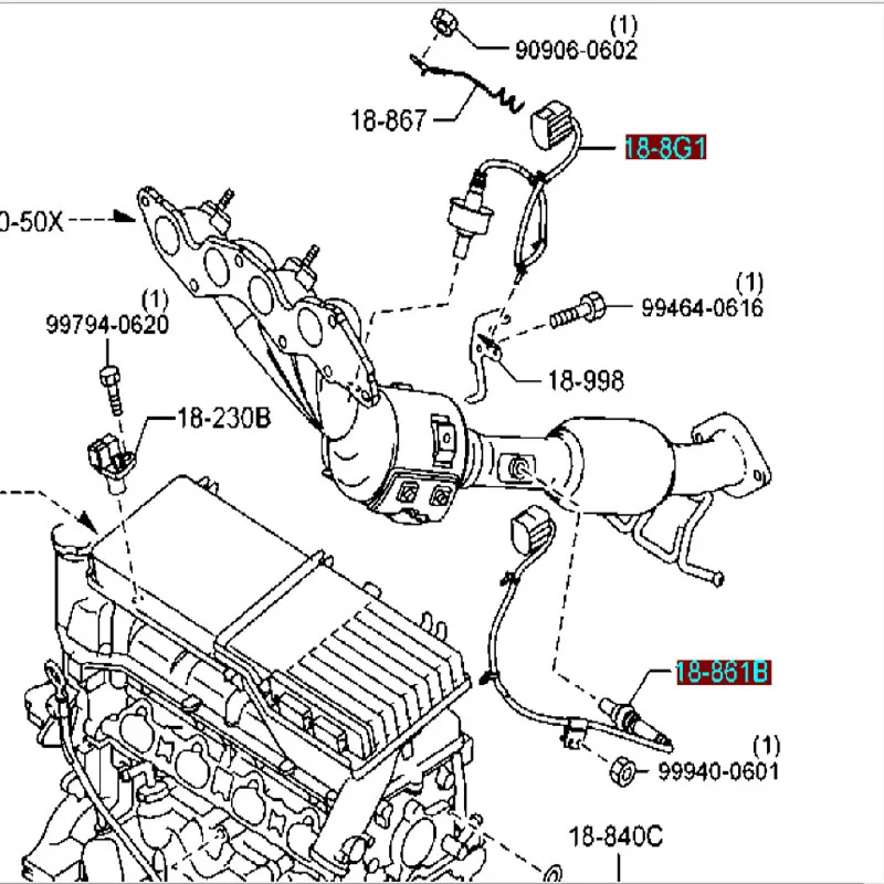 

Mazda m3, OEM z678188g1 1,3 1,6