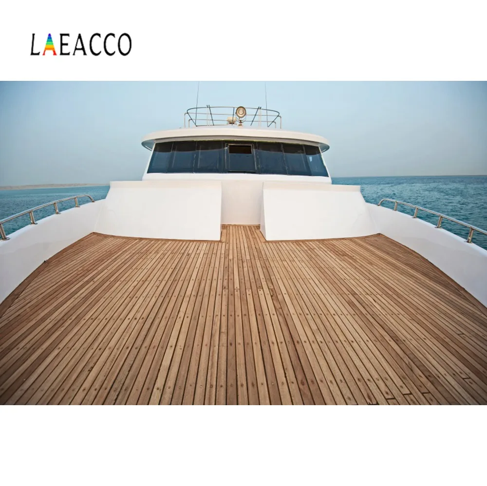 

Laeacco Ship Boat Deck Party Child Dream Sea Portrait Scenic Photo Backgrounds Photographic Backdrops Photocall Photo Studio