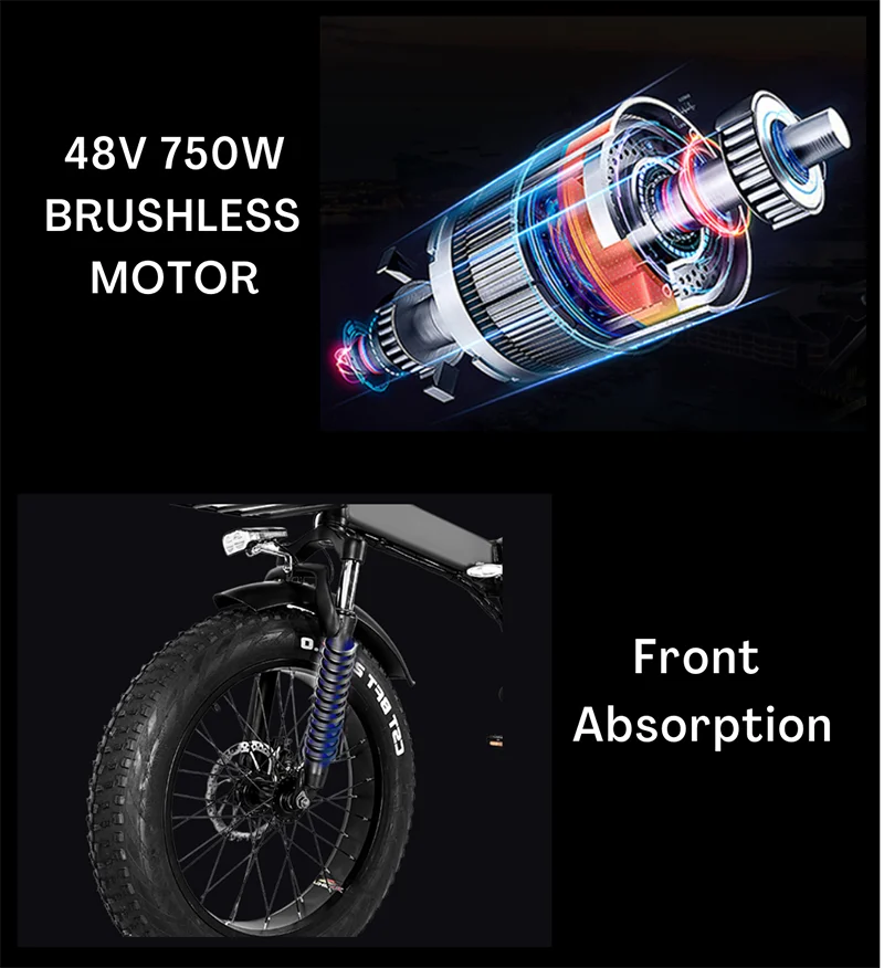 20 дюймов складной электрический велосипед фара для велосипеда 1000W фэт