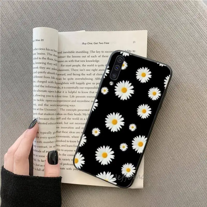 

Daisy floral sunflower design Phone Case For Samsung galaxy S note 7 8 9 10 20 fe edge A 6 10 20 30 50 51 70 lite plus Funda