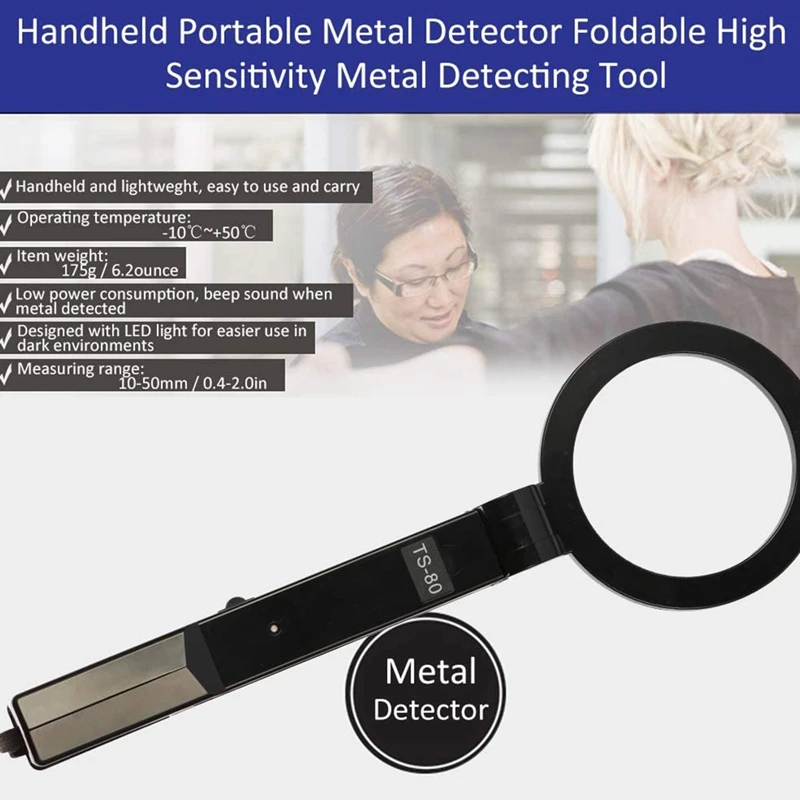 Металлоискатель ручной портативный металлоискатель складной
