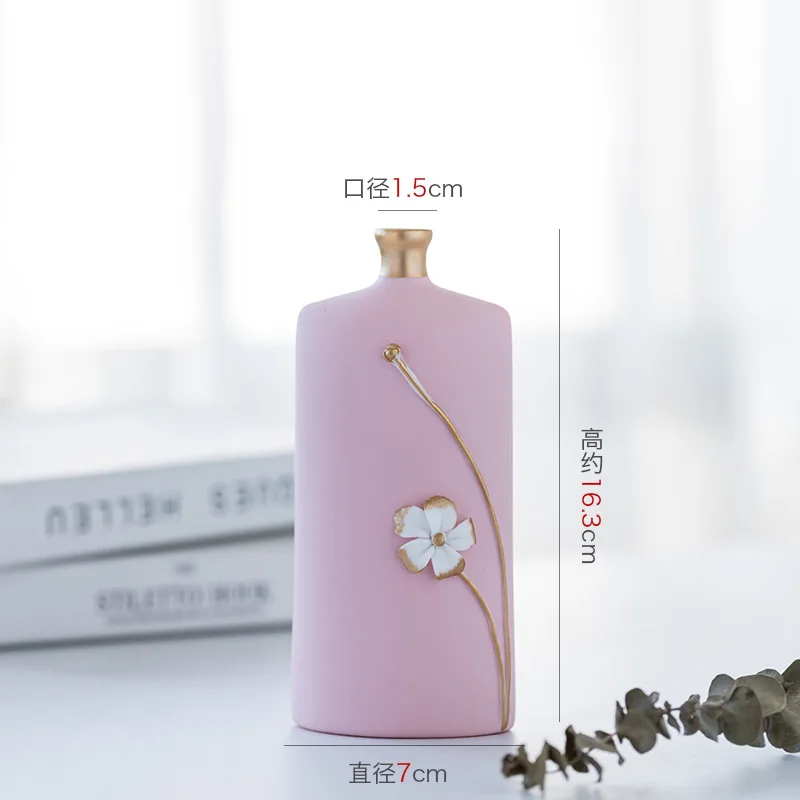 

Nordic Modern Hand-made Art Ceramic Vase Decoration Home Decor Mdoern Minimalist Small Vases for Flowers Living Room Decorations